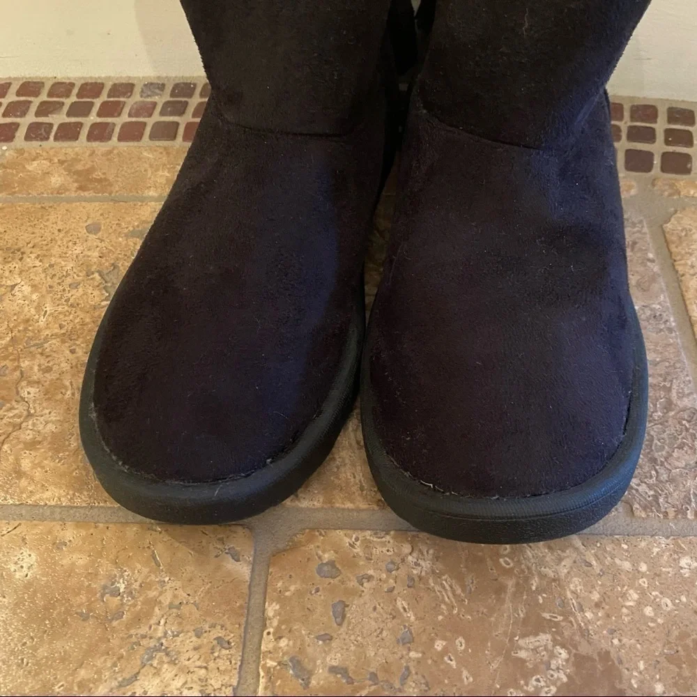 JOEBOXER Girls Black Faux Suede Ankle Boots Size 5